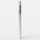 贅沢な銀製の輝きのグリッターのモノグラム Case-Mate iPhoneケース (裏面/左)