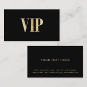 贅沢な黒および金ゴールドVIPは会員を梳きます 名刺 (正面/裏面)