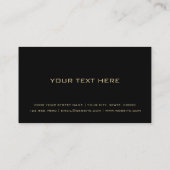 贅沢な黒および金ゴールドVIPは会員を梳きます 名刺 (裏面)