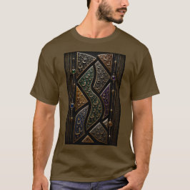 贅沢な3Dアラビア文字モザイク抽象画 Tシャツ