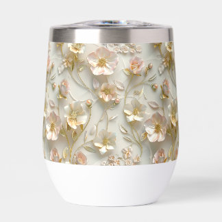 贅沢な3Dエンボス加工の花柄ゴールド箔エレガント