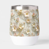 贅沢な3Dエンボス加工の花柄ゴールド箔エレガント (背面)