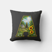 贅沢な3DゴールドレターAひまわりコテージTシャツ