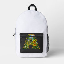 贅沢な3DゴールドレターAひまわりコテージTシャツ