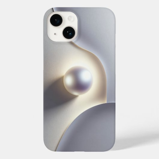 贅沢な3Dミニマルパール ソフトな幽玄な輝き Case-Mate iPhoneケース (裏面)