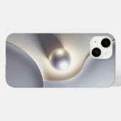 贅沢な3Dミニマルパール ソフトな幽玄な輝き Case-Mate iPhoneケース (裏面 (横))