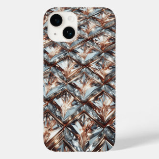 贅沢な3D幾何学的なダイヤモンドとローズゴールドのモザイクケース Case-Mate iPhone 14ケース