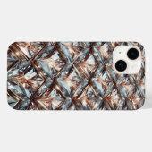 贅沢な3D幾何学的なダイヤモンドとローズゴールドのモザイクケース Case-Mate iPhoneケース (裏面 (横))