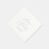 贅沢な「愛は甘い」結婚の スタンダードカクテルナプキン (角)