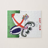 贅沢なfernandesからのイギリスvのscolandのラグビーのボール ジグソーパズル (横)