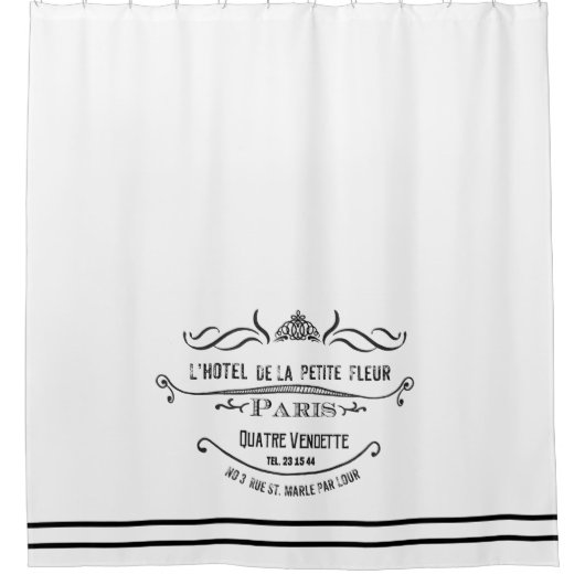 贅沢なL」ホテルDe La Petite Fleur シャワーカーテン (正面)
