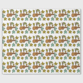 贅沢なTiki著ウクレレの鳥 ラッピングペーパー (フラット)