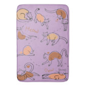 贅沢に柔らかい記憶泡、猫 バスマット (正面縦)