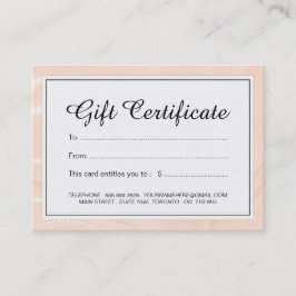 贅沢のばら色の金ゴールドのギフト券 割引カード