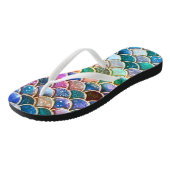 贅沢のsummerly多彩なグリッターの人魚のスケール ビーチサンダル (アングル)