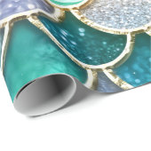 贅沢のsummerly多彩なグリッターの人魚のスケール ラッピングペーパー (ロールコーナー)