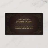 贅沢は美容師のサロンの名刺を切ります 名刺 (裏面)