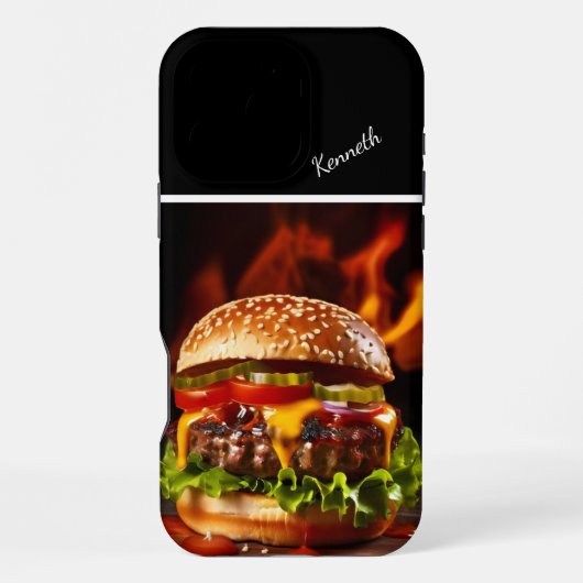 贅沢チーズバーガー蒸し iPhoneケース (裏面)