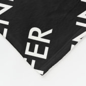 贅沢モダンに黒と言パーソナライズされたえ フリースブランケット (角)