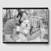 贅沢 |はっきりしたミニマ結婚リストのゲストブック ゲストブック (裏面)