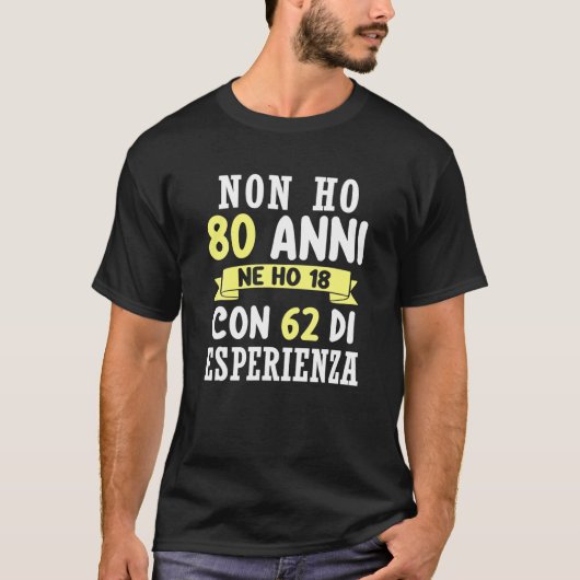 贈りおもしろい物80年の誕生日マン・ウォム Tシャツ (正面)