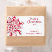 贈りお洒落物からフォークアートの雪片 ラベル (インサイチュ)