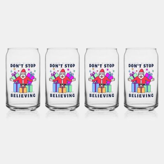 贈りストップ物と信じ一緒にサンタさん ガラス缶 (正面)