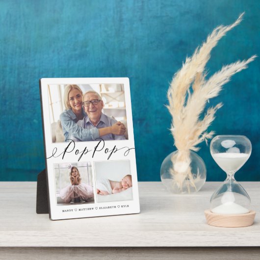 贈りポップ・アートの物 |孫3フォトコラージュ フォトプラーク (側面)