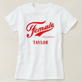 贈り実在物の雌 Tシャツ