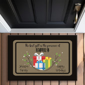 贈り最高の物は家族のクリスマスパーソナライズされただ ドアマット