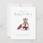 贈り物いけなの水色ヨークシャーテリア シーズンカード (正面)