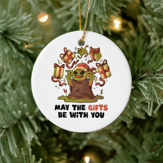 贈り物があなたと一緒に来たら セラミックオーナメント (ツリー)