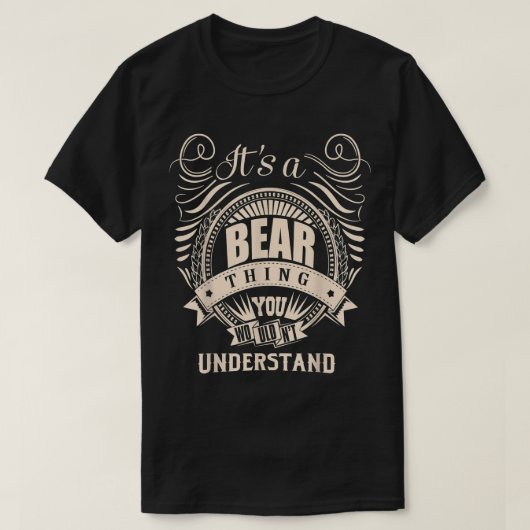 贈り物が分からないのはクマの話 Tシャツ (デザイン正面)