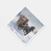 贈り物でいっぱいのクリスマスそり スタンダードランチョンナプキン (角)