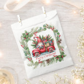 贈り物でいっぱいの赤トラックの格言 フェイバーバッグ (クリップ留めされた状態)