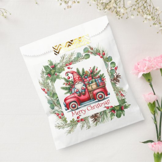 贈り物でいっぱいの赤トラックの格言 フェイバーバッグ (封をした状態)