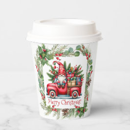 贈り物でいっぱいの赤トラックの格言 紙コップ