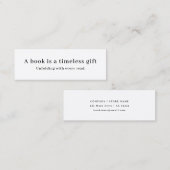 贈り物として予約する | ブックマークモダンミニマルデザイン スキニー名刺 (正面/裏面)