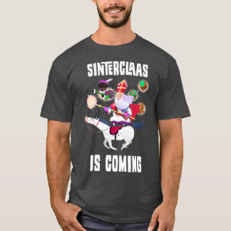 贈り物として来おもしろい、シンタクラアスのクリスマス衣装 Tシャツ