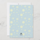 贈り物とクリスマスツリーと水色レッドトラック シーズンカード (裏面)