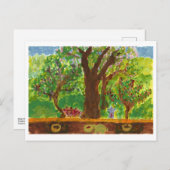 贈り物と亀はがき付き木 ポストカード (正面/裏面)