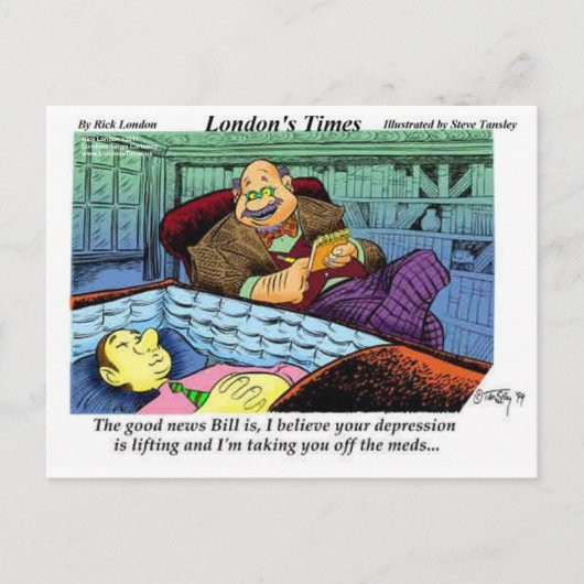 贈り物と収集品におもしろい対するProzac時間 ポストカード (正面)