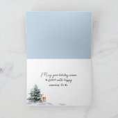 贈り物と水の色のクリスマストナカイ シーズンカード (内部)