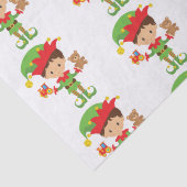 贈り物と白い背景を持つ小妖精や小人 薄葉紙 (詳細)