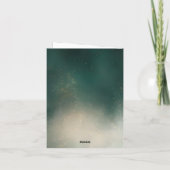 贈り物と緑のあるヴィンテージクリスマスそり カード (裏面)