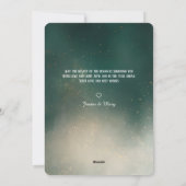 贈り物と緑のあるヴィンテージクリスマスそり シーズンカード (裏面)