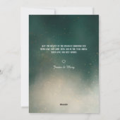 贈り物と緑のあるヴィンテージクリスマスそり シーズンカード (裏面)