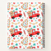 贈り物と飾キャンディが入ったクリスマスノート ノートブック (裏面)