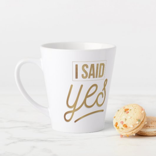 贈り物になる花嫁 – 私はYes金箔と言っフェイクた カフェラテマグ (インサイチュ)