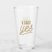 贈り物になる花嫁 – 私はYes金箔と言っフェイクた タンブラーグラス (裏面)